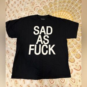 Sad AF Black Graphic T-Shirt